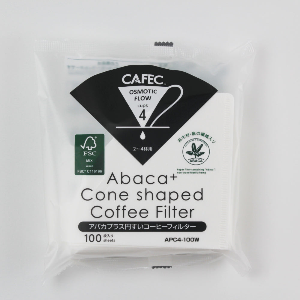 Cafec ABACA+ Paper Filter (4 Cup) - 100 pcs