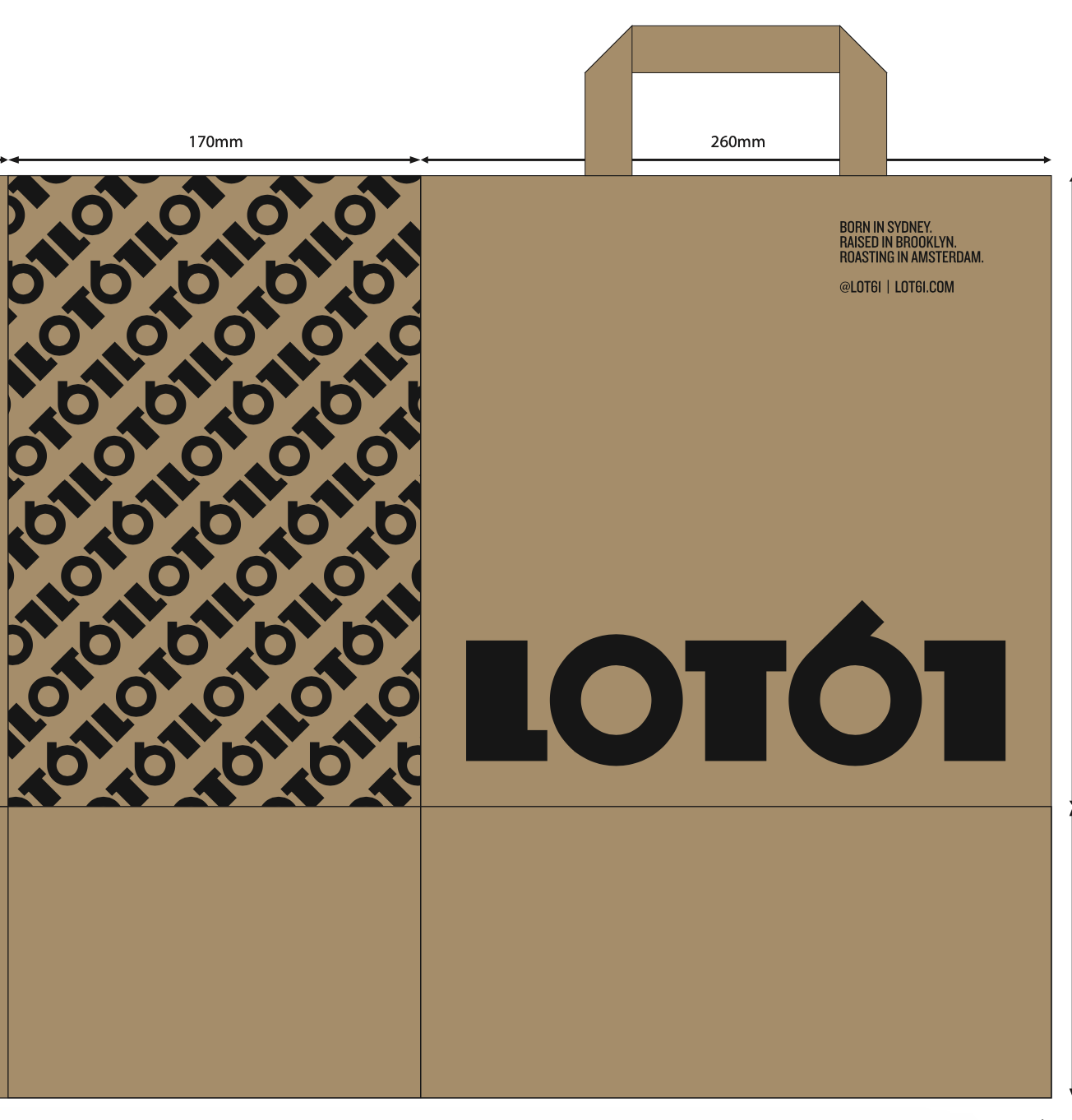 LOT61 Kraft Bag — Box 400pcs