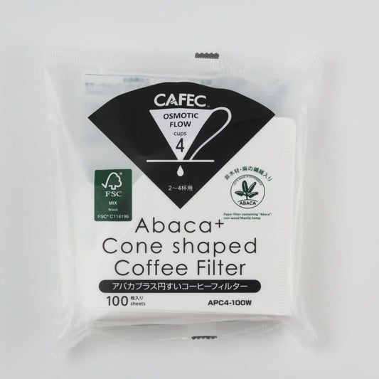 Cafec ABACA+ Paper Filter (4 Cup) - 100 pcs
