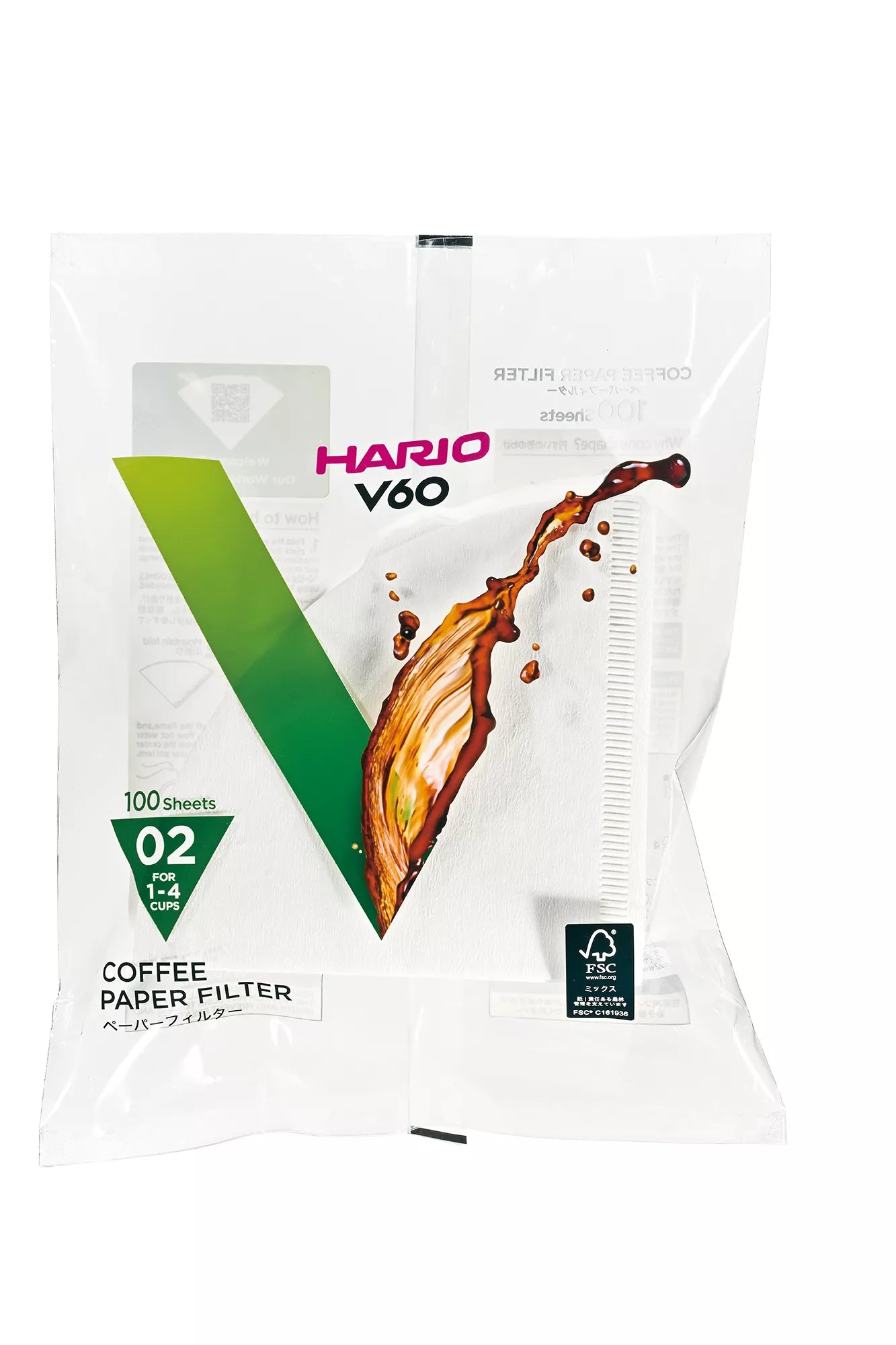 Hario V60 Filter Paper 02 (1/4 Cup) - 100pcs